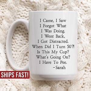 50th Birthday Gifts for Women 50th Birthday Mug Custom Birthday Gifts Funny 1974 Bday Gift Idea for Mom Turning 50 Year Old Grandmother Gag - Etsy