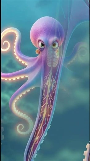 🐙Why an Octopus Has 9 Brains🧠✨ | CGI Explained #octopus 🐙 #animalfacts #cgianimation #scienceforkids