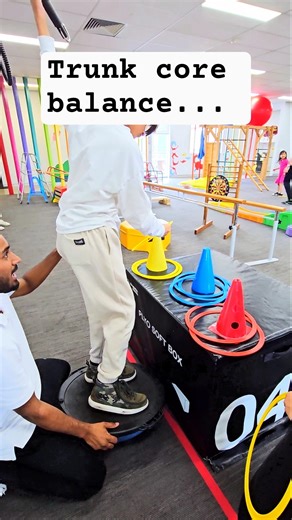 Trunk core balance, motivational Physio disability learning video #autism #cerebralpalsy #disability