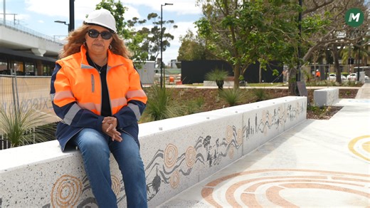 ✨ Activation artwork at Armadale Station🚉 Whether you’re on your way or leaving Armadale Station, be sure to look down to greet this vibrant new activation artwork right outside the station. The pavement artwork features: 🐝 The Ngoowak or blue-banded bee is a small but powerful pollinator whose golden body and blue stripes echo through Noongar culture, local ecology and the history of the area, providing a symbol of movement, connection and cultural identity. 🖌️ Circular motives that capture 