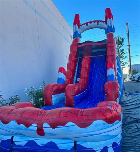 22ft Bomb pop droppp waterslide - J&M inflatables