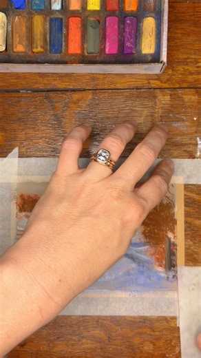 5 minute pastel study #softpastelpainting #softpastelpainting #tonalistlandscape #impressionistart