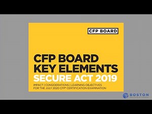 A CFP® Exam Taker’s Guide to the SECURE Act