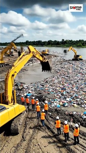 The Most Satisfying River Cleanup & Construction Process! 🏗️🌊