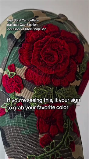 #TikTokCreatorSearchInsightsIncentive This is your sign to grab this floral camouflage baseball cap for women. Great accessory to add to your wardrobe for every season. Big-head and loc-friendly. Click the orange shopping cart to grab your favorite color while supplies last! Be sure to save, share, interact in the comments and follow foe more dope caps!