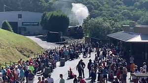 Railroad Heritage Weekend at Tweetsie Railroad— a steam locomotive dream! No. 190, the “Yukon Queen” is taking us back to the style 1970s with the number plate, Tweetsie R. R. and stack. | Tweetsie Railroad