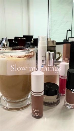 First slow morning of the week means enjoying a cinnamon nutmeg latte made with Boulevard coffee beans from @New Heights Coffee Roasters @Ninja Kitchen @Haus Labs @Bobbi Brown @Armani beauty @LaRochePosayUS @Natasha Denona