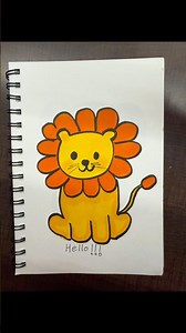 How to draw an easy Lion quickly #drawingforkids #lion #shorts