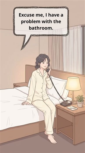 How to Report a Hotel Bathroom Problem | English Conversation Practice #englishconversation