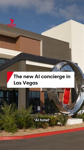7NEWS Australia on Instagram: "Otonomus Hotels have designed a new best friend for their guests. The "Chief Vibes Officer" provides VIP treatment to every guest while encouraging friendly banter between staff. #AI #robot #LasVegas #Hotel"