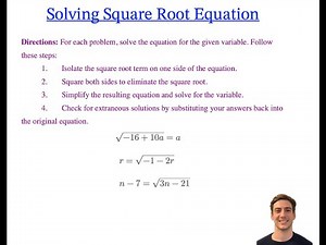 Math Algebra: Solving Square root Equations [Hard] (Math Tricks)