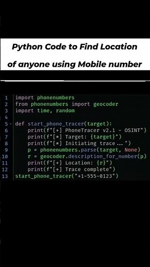 Track ANY Phone Location with Python? 🐍💻 #coding #python #osint