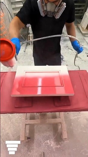 High-Gloss Cabinet Door Spray Painting | Pro HVLP Spray Gun Finish Technique for Perfect Shine”