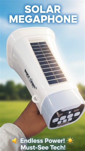 Mana Ooru Yemmiganuru on Instagram: "🔊☀️ Solar Mega Phone – Power Meets Performance! No current? No charging tension! ☀️ With solar charging support and 🔋 double lithium battery backup, this megaphone is built for long-lasting performance. 🔥 500W Powerful Output 📻 FM Radio 🎙️ Recording Option 🔔 16 Tune Animal & Alert Sounds 🔦 Emergency Flashlight 🔌 USB Charging Support Perfect for fairs, rallies, school events, outdoor programs, and