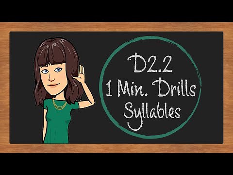 One Minute PA Drills: Level D2.2 Syllable Deletion