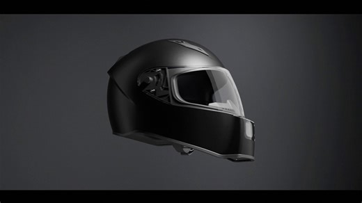 Motorcycle Helmet with Built-In Action Camera Mount | 3D