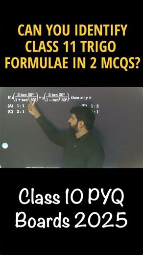 2 EASY MCQs (With Class 11 Trigonometry Formulae) | Class 10 Boards 2025 PYQ | CBSE Boards 2026