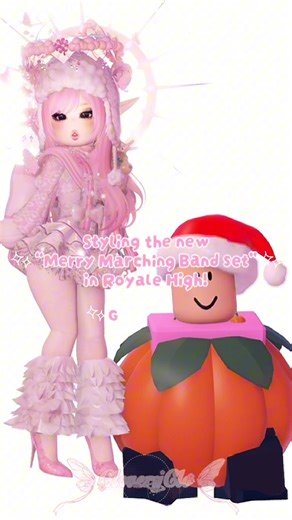 Styling the new Royale High set “Merry Marching Band” with my bf @Pumpkin Man !! 💗 Let us know who won in this vid, and we’ll do another one soon