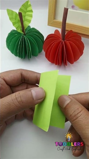 DIY Paper Apple 🍎 | Paper Fruit Making (Part 4) | Easy Paper Craft #shorts #papercraft #apple #diy