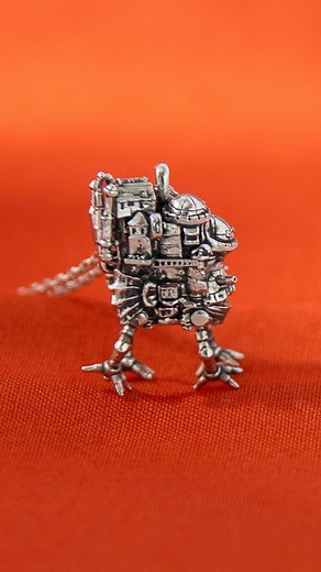 6.2K views · 22 reactions | Go on a magical adventure with the Howl’s Castle Necklace! Handcrafted in solid nickel-free sterling silver, the intricately sculpted moving castle features four swinging articulated legs. Launching Thursday, September 21st at 9am PT with the Studio Ghibli X RockLove Howl’s Moving Castle collection. ⁣ ⁣ #StudioGhibli #HowlsMovingCastle #RockLoveJewelry | RockLove Jewelry | Facebook