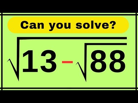 Germany | A Very Interesting Square Root Algebra Problem | Tricks Brain Buster Math Olympiad