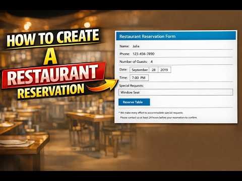 How to Create a Restaurant Reservation Form Using Drag-and-Drop Form Maker Software Tutorial