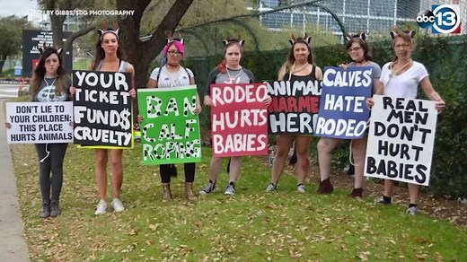 Activists protest against Houston Livestock Show and Rodeo