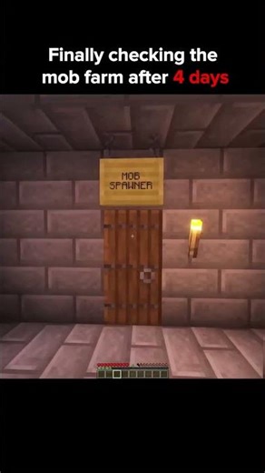 mob farm after 4 days 😭 #minecraft #skeleton