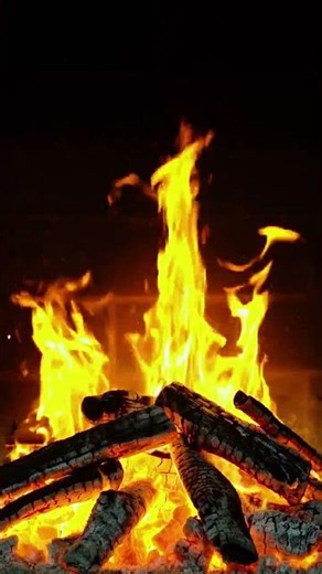 Cozy Fireplace 4K Serenity Night (NO ADS) Burning Logs & Deep Relaxing With Crackling Fire Sounds!
