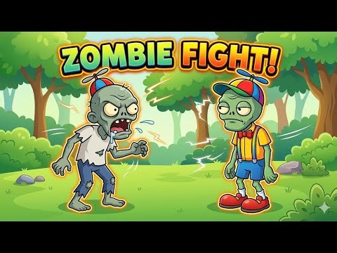 👉 Zombie Fight 😱 Angry vs Smart Zombie Battle | Funny Cartoon Animation
