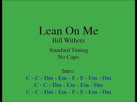 Lean On Me - Easy Guitar (Chords and Lyrics)
