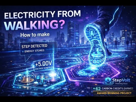 Electricity From Walking?! | StepVolt Piezo + IoT Renewable Energy Project | How To Make