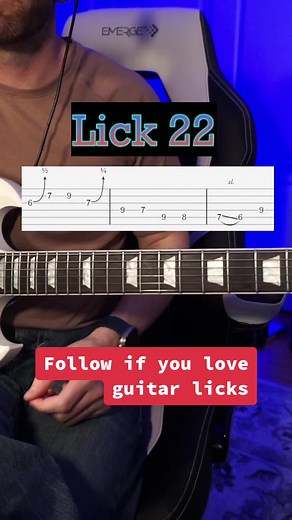 Lick 22 . #guitar #guitartok #guitarplayer #guitarlesson #guitarsolo #guitartab #guitarist #guitaristsoftiktok