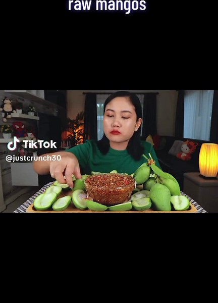 Green Mango Mukbang Spicy Eating Challenge