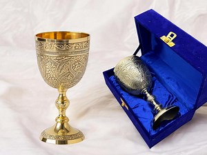 Handmade Brass Chalice Goblet Roman Chalice Embossed Goblet Wedding Anniversary Holy Communion Drinkware Medieval Wine Chalice 6oz - Etsy