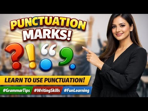“Learn Punctuation Marks Easily! ✏️ Fun Examples for Kids | English Grammar Made Simple”