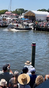 Jamie Marshall out of Smith Island on workboat Heather Nicole competing in Saint Michaels at Chesapeake Bay Maritime Museum for tge Watermen’s Appreciation Day for talbot watermen fund raiser . Rocket 🚀 fast competitor. #ChesapeakeBayMaritimeMuseum @highlight #boatdockingcontest #talbotcountymd #cruisingchesapeakebay | Mark Ward
