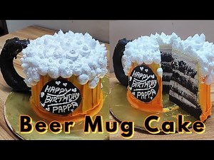 Beer Mug Cake | No Fondant Cake Recipe | Chocolate Cake | Beer Mug Ceram Cake