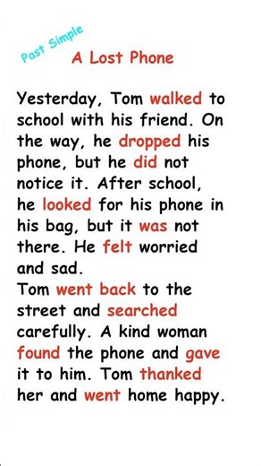 English Story in Past Simple Tense #learnenglish #easyenglish