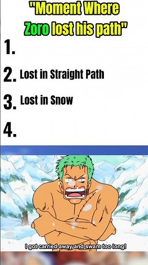 Zoro Lost Again💚.#onepiece #anime #zoro #luffy #onepieceedit #strawhats