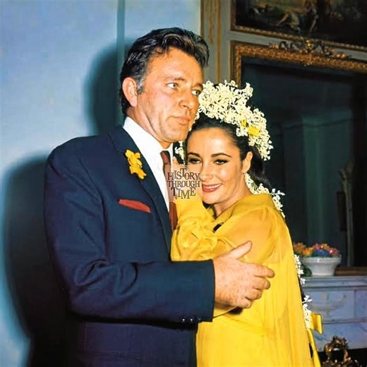 "Circa the early 1960s, Elizabeth Taylor and Richard Burton’s legendary romance ignited on the set of Cleopatra, where their undeniable chemistry captivated both audiences and the press." | History Through Time