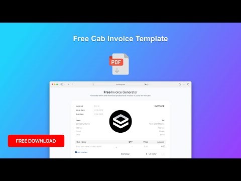 Creating Professional Cab Invoice Template | Invoice Maker Tutorial