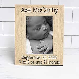 The Paisley Box Personalized Photo Frame - Personalized Picture Frame, Engraved Custom Picture Frame, Customizable Frame (8x10 Inch Vertical Frame)