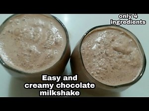 Easy creamy chocolate milkshake recipe - chocolate milkshake recipe