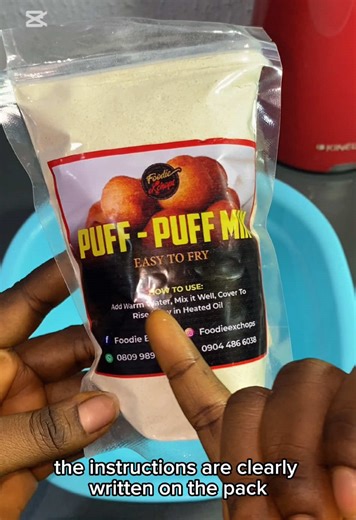 Fluffy puff puff in just 10minutes😍the only thing you need is this Puff puff mix from @Food/Smallchops in Ikorodu and see how delicious it is yourself😋