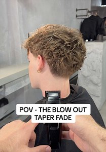 POV - THE BLOW OUT TAPER FADE #pov #tutorial #hairstyle #ASMR #SATISFYING