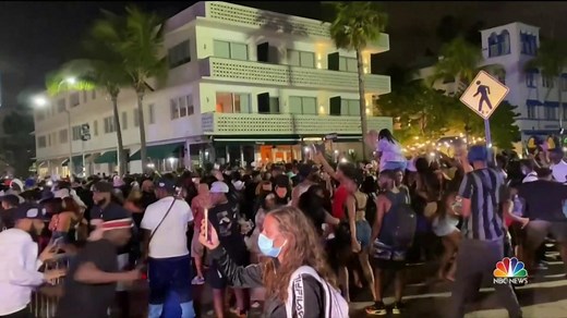 Spring breakers rebel and crowd streets amid new Miami Beach restrictions