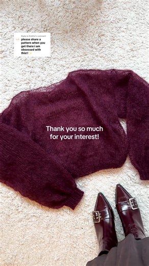 Replying to @KnitKin The Subtle Mohair Sweater knitting pattern is finally live! ✨ I am so overwhelmed by your incredible support and interest. I truly put all my heart into creating this! As a thank you to my TikTok knitters, I’ve created a special discount code: TIKTOKLOVE15 The price is symbolic to cover taxes and help me fund materials for my future projects. And trust me, I have so many ideas! 😇 Please feel free to ask any questions. I’ll do my best to help you along the way. ❤️ Etsy shop: