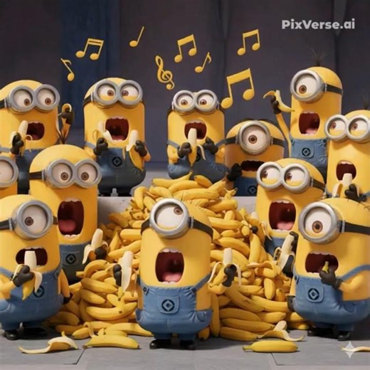 Minions love banana 🤩‪@AIanimated007‬ #minions #minionsshorts #minionsbanana