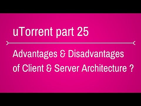 Advantages and Disadvantages of client and server architecture
